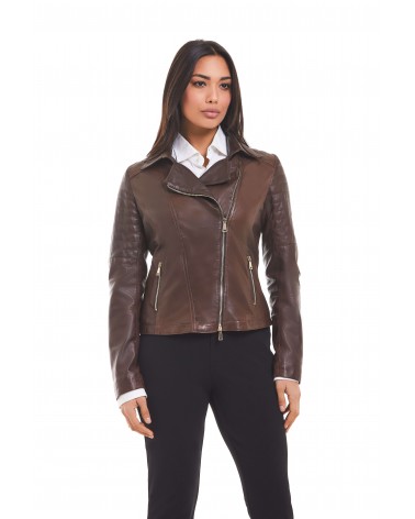 AGATA - “BOSTON” LEATHER BIKER JACKET - 2