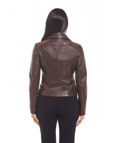 AGATA - “BOSTON” LEATHER BIKER JACKET - 3