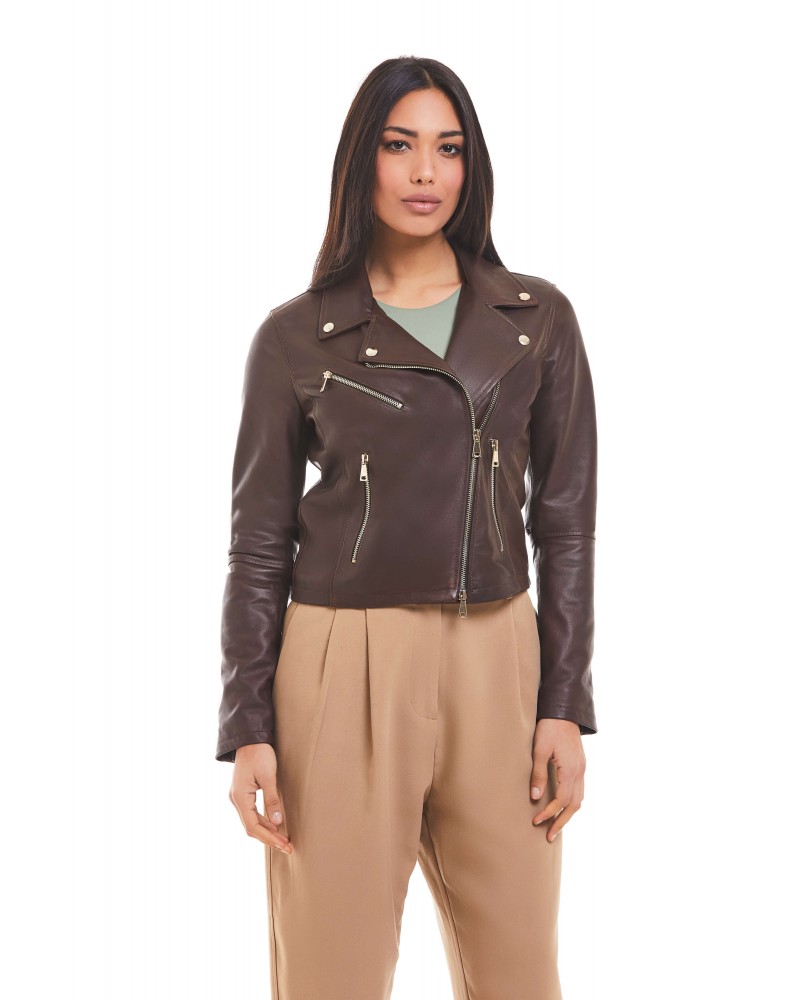 NADIA - LAMBSKIN NAPPA LEATHER JACKET - 2