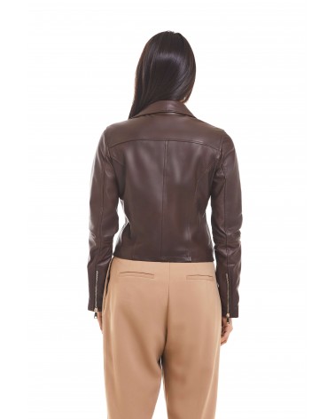 NADIA - LAMBSKIN NAPPA LEATHER JACKET - 3