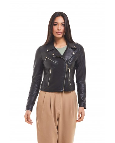 NADIA - LAMBSKIN NAPPA LEATHER JACKET - 4