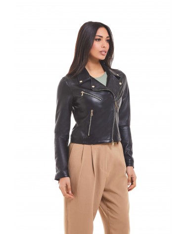 NADIA - LAMBSKIN NAPPA LEATHER JACKET - 5