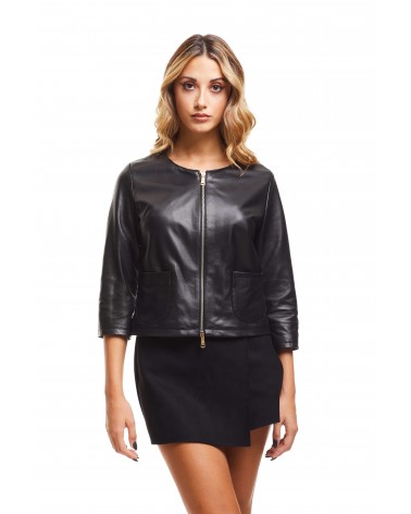 SHARON - LAMBSKIN NAPPA JACKET - 1