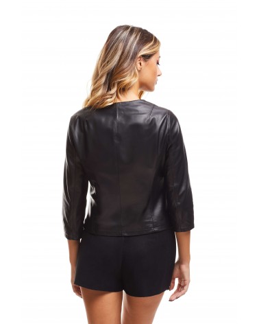 SHARON - LAMBSKIN NAPPA JACKET - 3